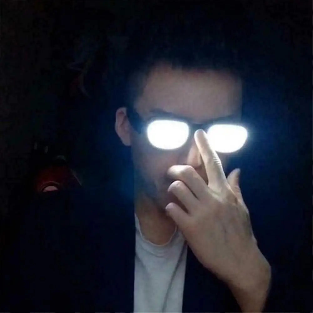 LED Glasses Anime Spoof Glasses Funny Anti-break LED Light Luminous Cosplay Eyewear Prop Party Club Glasses Christmas Gifts Main image