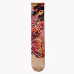 Fashion Simulated Tattoo Single-leg Socks Sexy Perspective Tattooed Stockings Mesh Personality Printed Thigh Socks Unisex