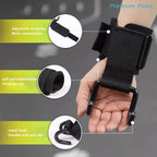 2PCS Weight Lifting Hook Grips With Wrist Wraps Hand-Bar Wrist Strap Gym Fitness Hook Weight Strap Pull-Ups Power Lifting Gloves