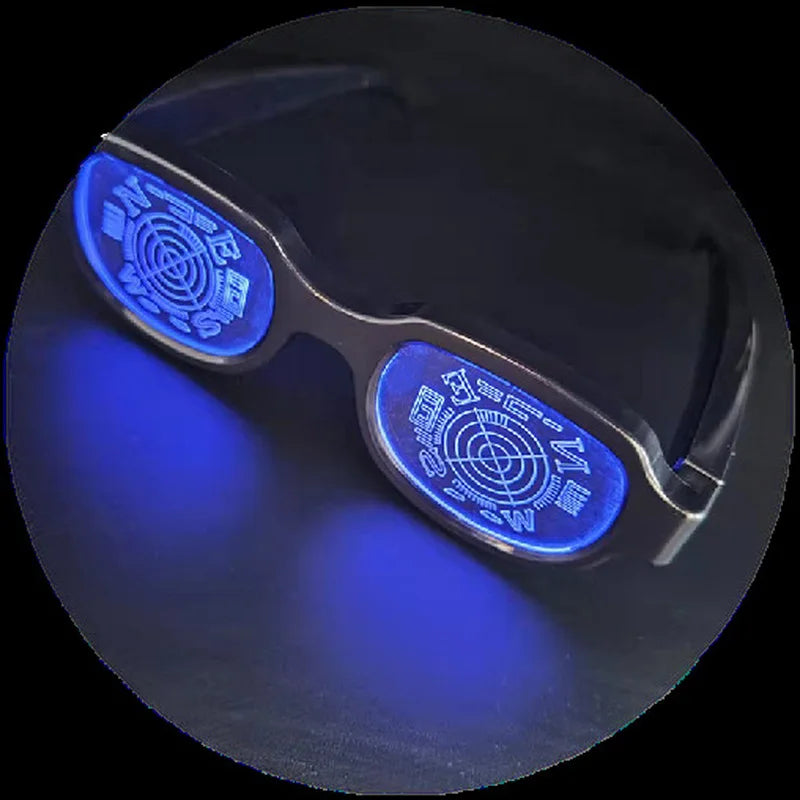 LED Technology Luminous Glasses Conan Same Funny Personality Performance Glasses Cosplay Props KTV Bar Party Decoration