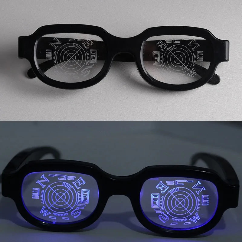 LED Technology Luminous Glasses Conan Same Funny Personality Performance Glasses Cosplay Props KTV Bar Party Decoration